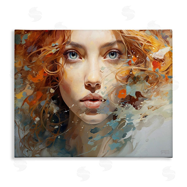 stupell industries RB | Abstract Splatter Portrait Wall Art