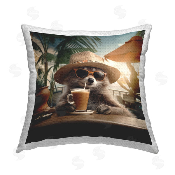 Stupell Industries RB | Animal Sipping Tropical Drink Printed Throw Pillow