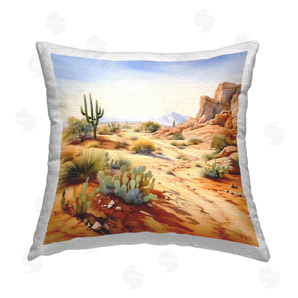 Stupell Industries RB | Arid Canyon Path Printed Throw Pillow