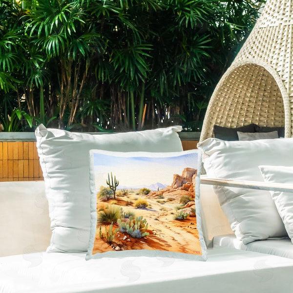 Stupell Industries RB | Arid Canyon Path Printed Throw Pillow