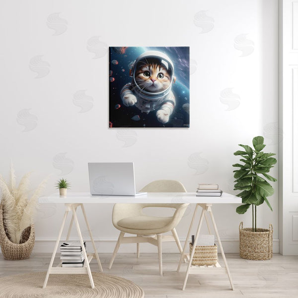 Stupell Industries RB | Astronaut Cat In Space Wall Art