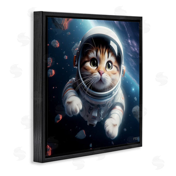 Stupell Industries RB | Astronaut Cat In Space Wall Art
