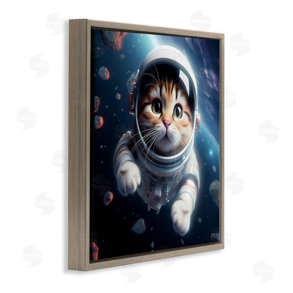 Stupell Industries RB | Astronaut Cat In Space Wall Art
