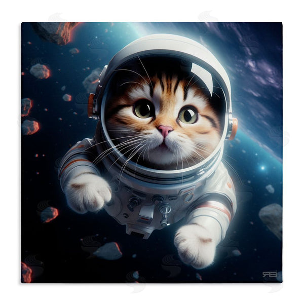 stupell industries RB | Astronaut Cat in Space Wall Art