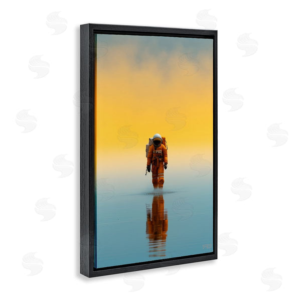 Stupell Industries RB | Astronaut With Ombre Sunset Wall Art