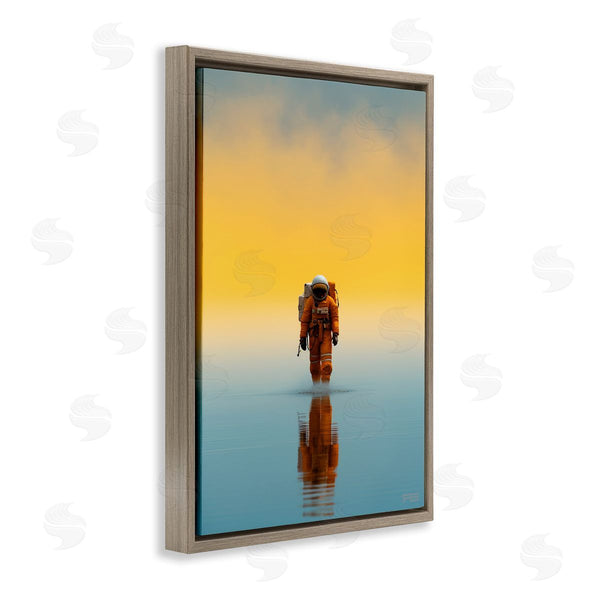 Stupell Industries RB | Astronaut With Ombre Sunset Wall Art
