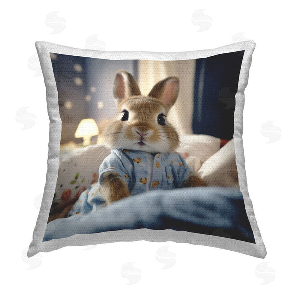 Stupell Industries RB | Baby Bunny In Pajamas Printed Throw Pillow