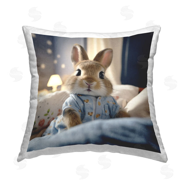 stupell industries RB | Baby Bunny in Pajamas Printed Throw Pillow