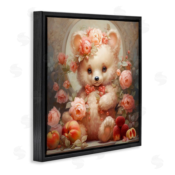 Stupell Industries RB | Bear With Fruits & Flowers Wall Art