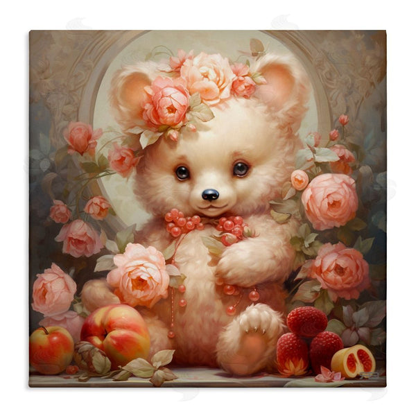 stupell industries RB | Bear with Fruits & Flowers Wall Art
