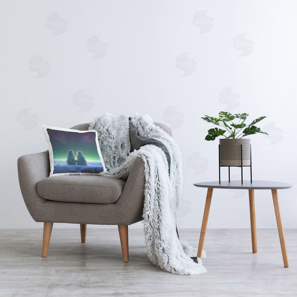Stupell Industries RB | Bears Under Northern Lights Printed Throw Pillow