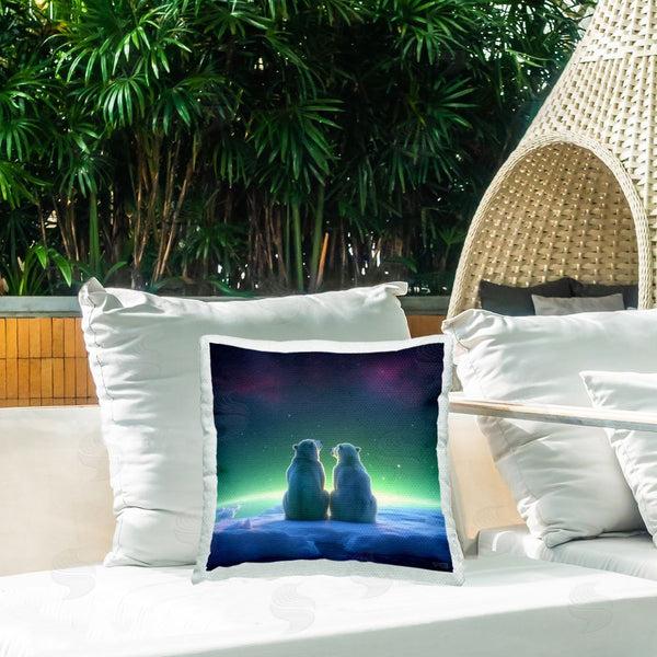 Stupell Industries RB | Bears Under Northern Lights Printed Throw Pillow