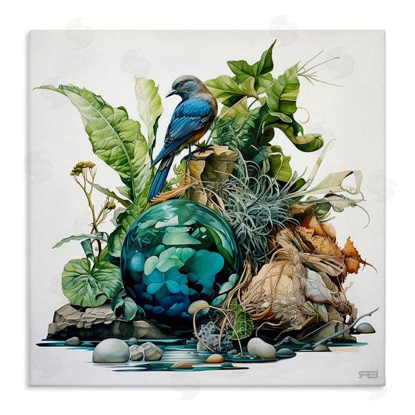 stupell industries RB | Bird with Forest Nature Wall Art