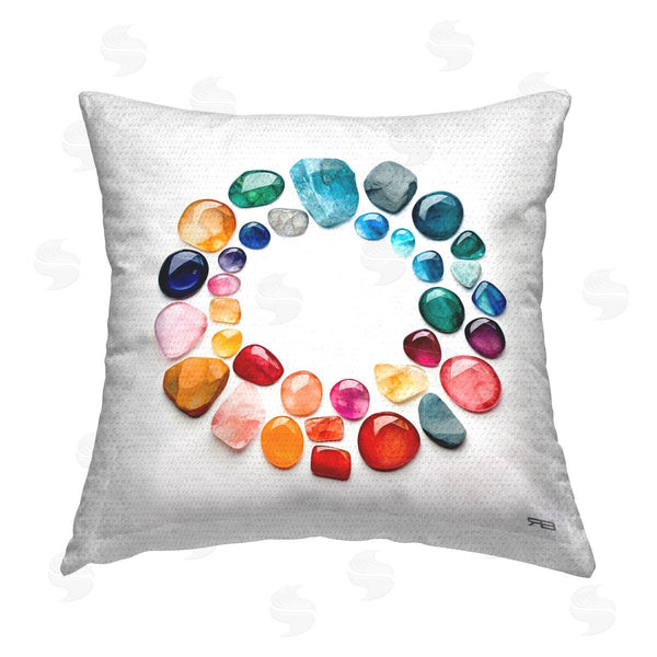 Stupell Industries RB | Birthstones In Circle Arrangement Printed Throw Pillow