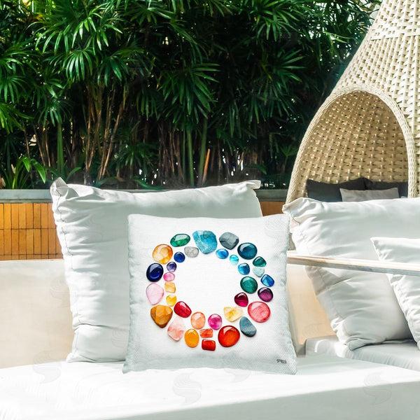 Stupell Industries RB | Birthstones In Circle Arrangement Printed Throw Pillow