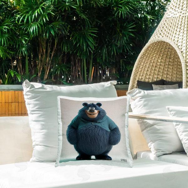 Stupell Industries RB | Black Bear With Shirt Printed Throw Pillow