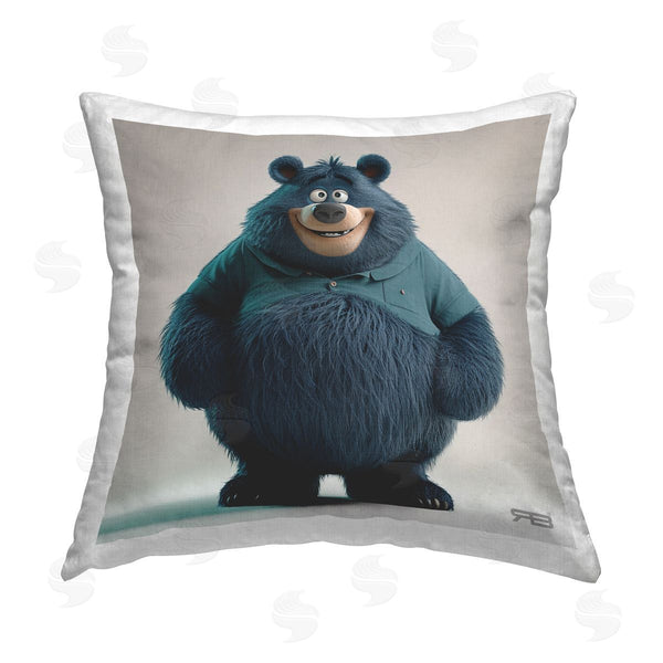stupell industries RB | Black Bear with Shirt Printed Throw Pillow