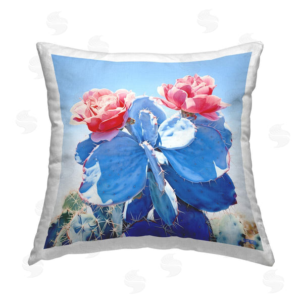 stupell industries RB | Blooming Cactus Roses Printed Throw Pillow