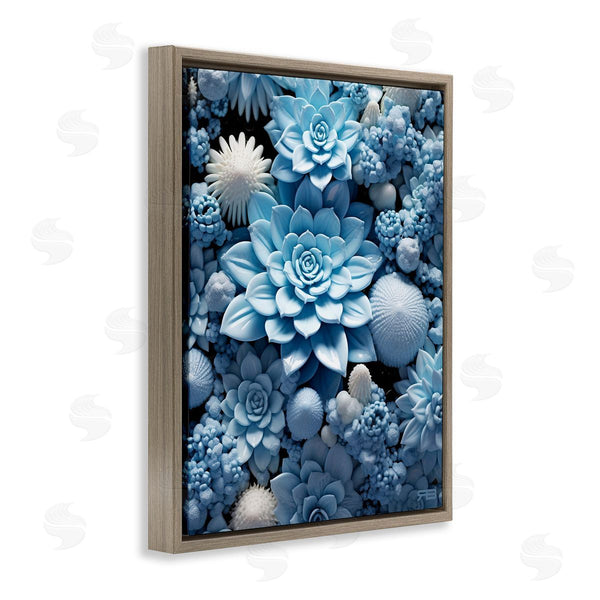 Stupell Industries RB | Blue Patterned Succulents Wall Art