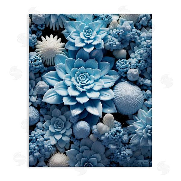 stupell industries RB | Blue Patterned Succulents Wall Art