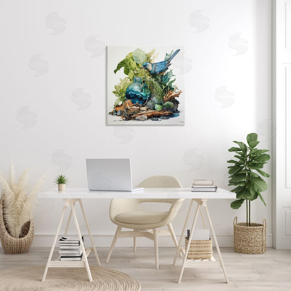 Stupell Industries RB | Bluebird & Woodland Plants Wall Art