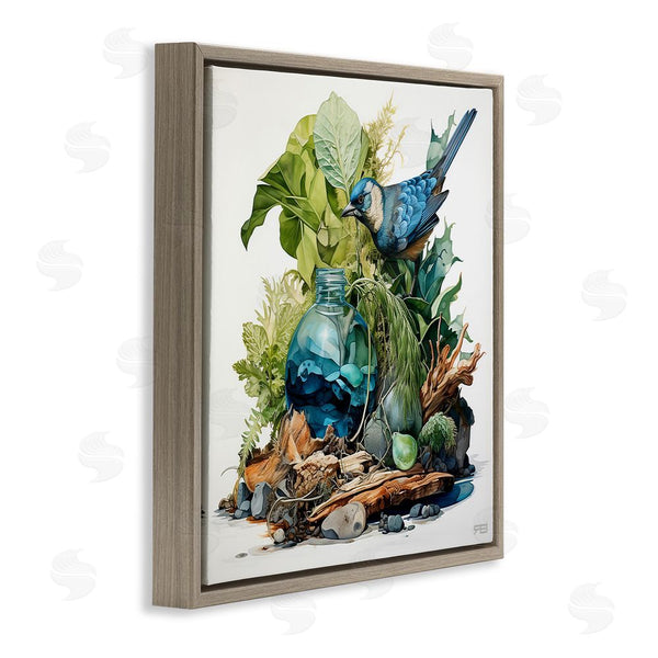 Stupell Industries RB | Bluebird & Woodland Plants Wall Art