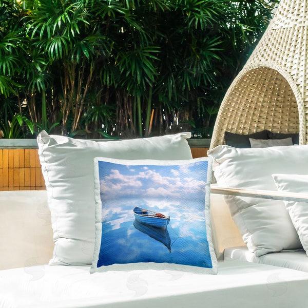 Stupell Industries RB | Boat Reflection With Clouds Printed Throw Pillow