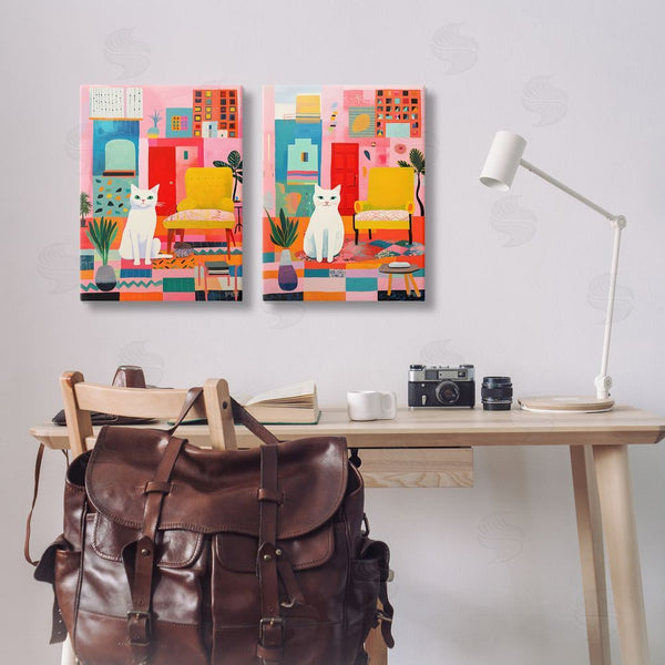 Stupell Industries RB | Bright Room Sitting Cat Wall Art