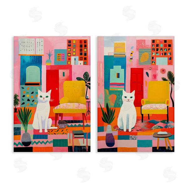 stupell industries RB | Bright Room Sitting Cat Wall Art