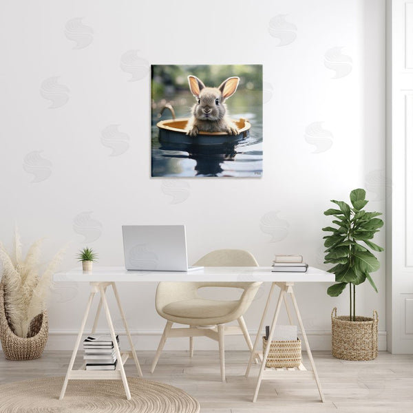 Stupell Industries RB | Bunny In Garden Pond Wall Art