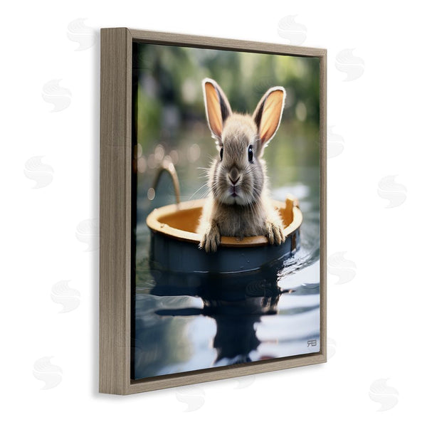 Stupell Industries RB | Bunny In Garden Pond Wall Art