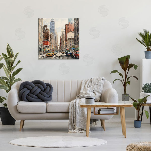 Stupell Industries RB | Bustling Urban Street Wall Art