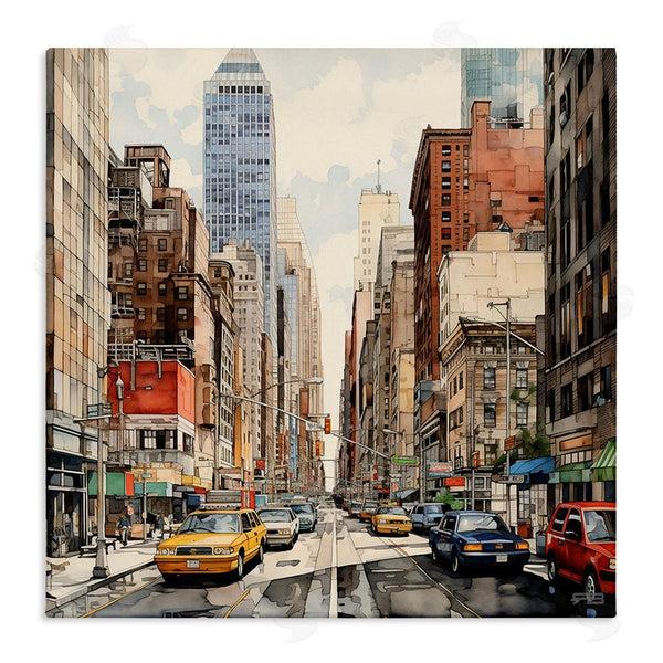 stupell industries RB | Bustling Urban Street Wall Art