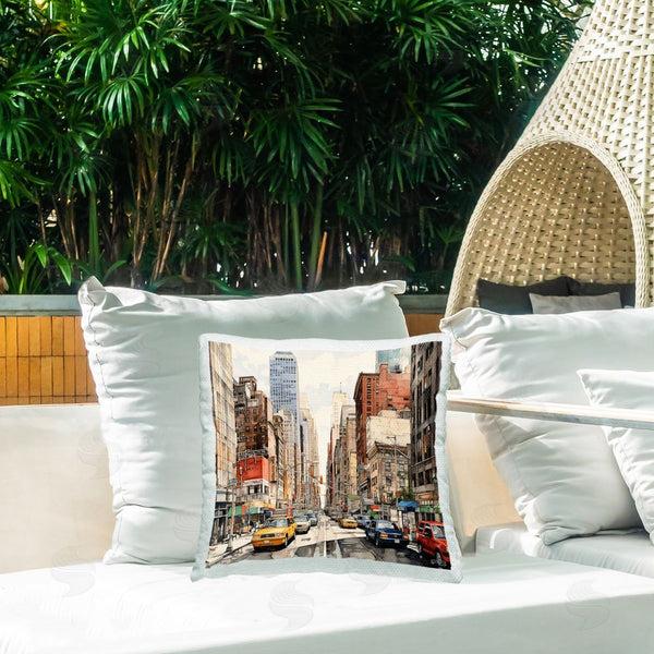 Stupell Industries RB | Busy Metropolis Scene Printed Throw Pillow