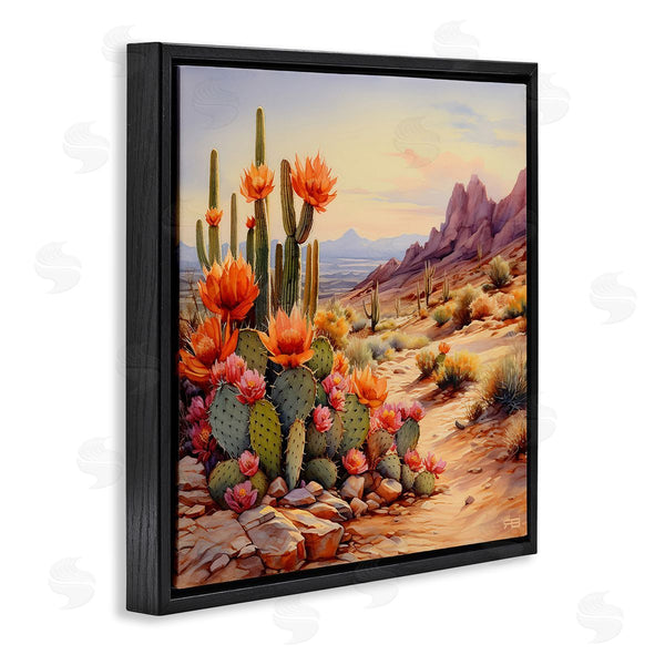 Stupell Industries RB | Cactus Flower Landscape Wall Art