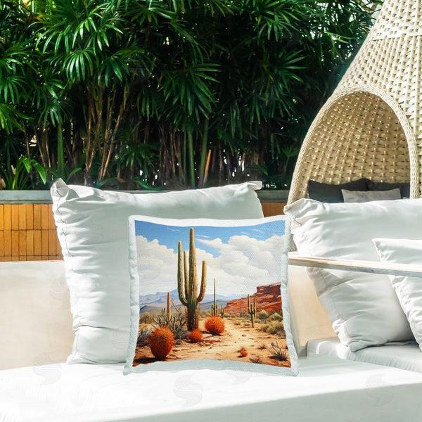 Stupell Industries RB | Cactus Plants Landscape Printed Throw Pillow