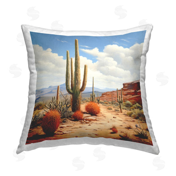 stupell industries RB | Cactus Plants Landscape Printed Throw Pillow