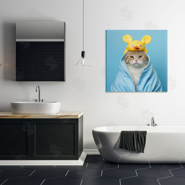 Stupell Industries RB | Cat In Cozy Bathrobe Wall Art