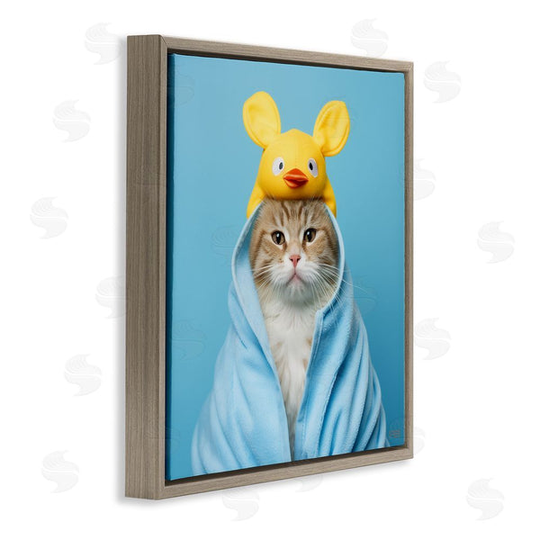 Stupell Industries RB | Cat In Cozy Bathrobe Wall Art