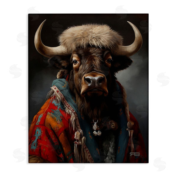 stupell industries RB | Cattle with Traditional Clothing Wall Art