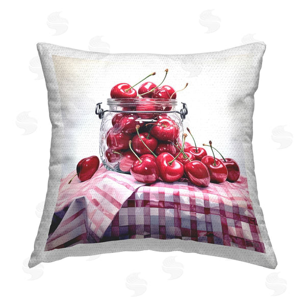 Stupell Industries RB | Cherries In Country Jar Printed Throw Pillow