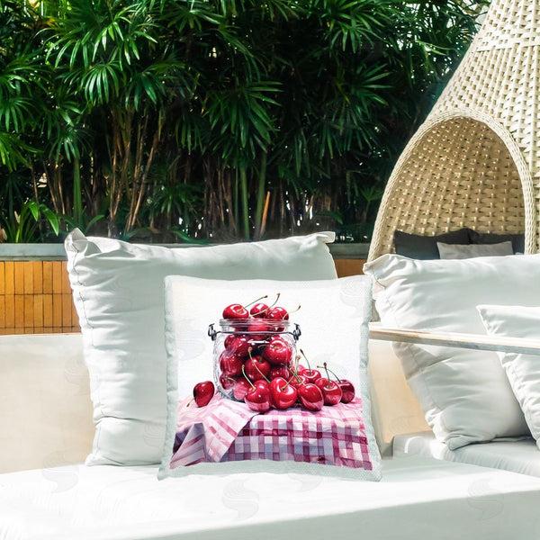 Stupell Industries RB | Cherries In Country Jar Printed Throw Pillow