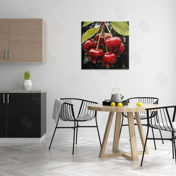 Stupell Industries RB | Cherries With Water Droplets Wall Art