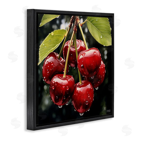 Stupell Industries RB | Cherries With Water Droplets Wall Art