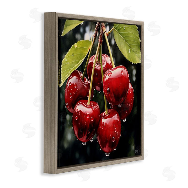 Stupell Industries RB | Cherries With Water Droplets Wall Art