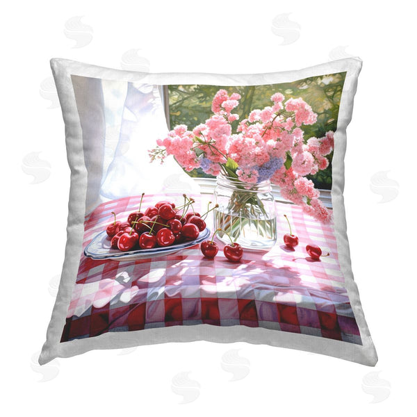 stupell industries RB | Cherry Blossoms & Cherries Printed Throw Pillow