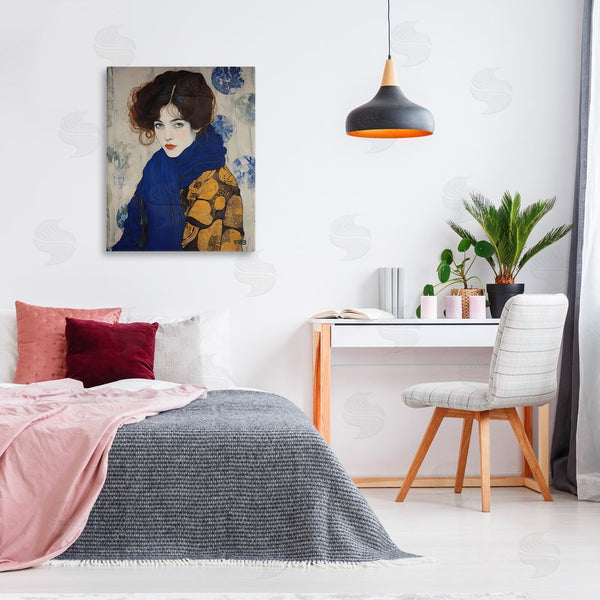 Stupell Industries RB | Chic Woman Blue Scarf Wall Art