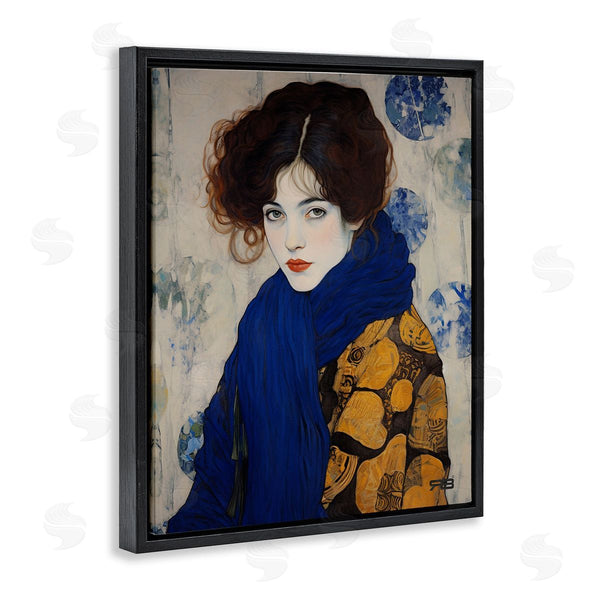 Stupell Industries RB | Chic Woman Blue Scarf Wall Art