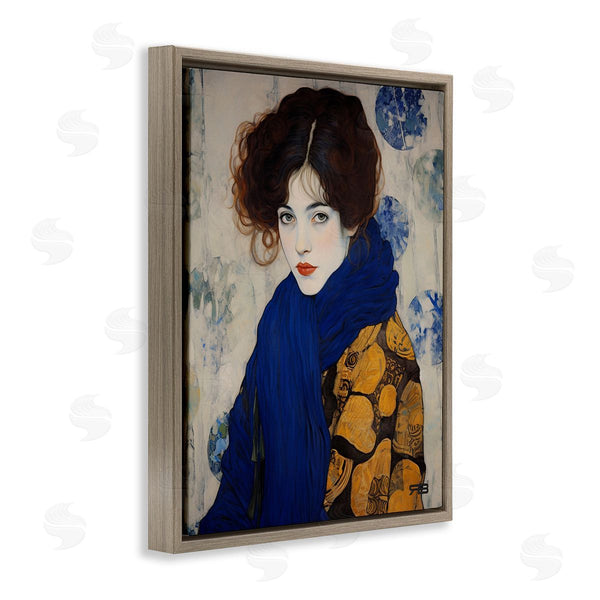Stupell Industries RB | Chic Woman Blue Scarf Wall Art