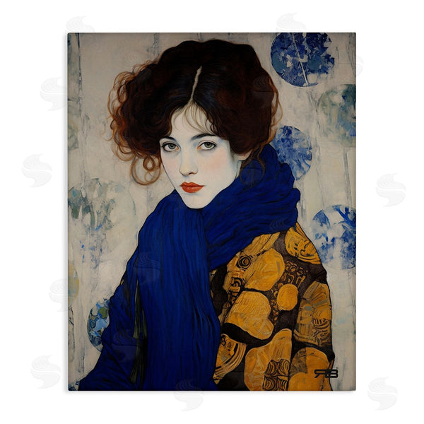 stupell industries RB | Chic Woman Blue Scarf Wall Art